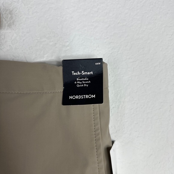 Nordstrom Pants Mens 44W Tan‎ Flat Front Performance Tech Smart Golf Athleisure - Picture 4 of 9